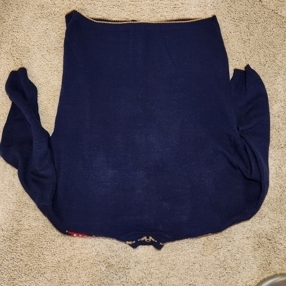 VTG Norton McNaughton Decorative Holiday Christmas Sweater Nautical Shoulder pad - Picture 8 of 9